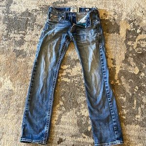 Men’s Ariat Slim Fit Straight Leg Blue Jeans Size 28x32